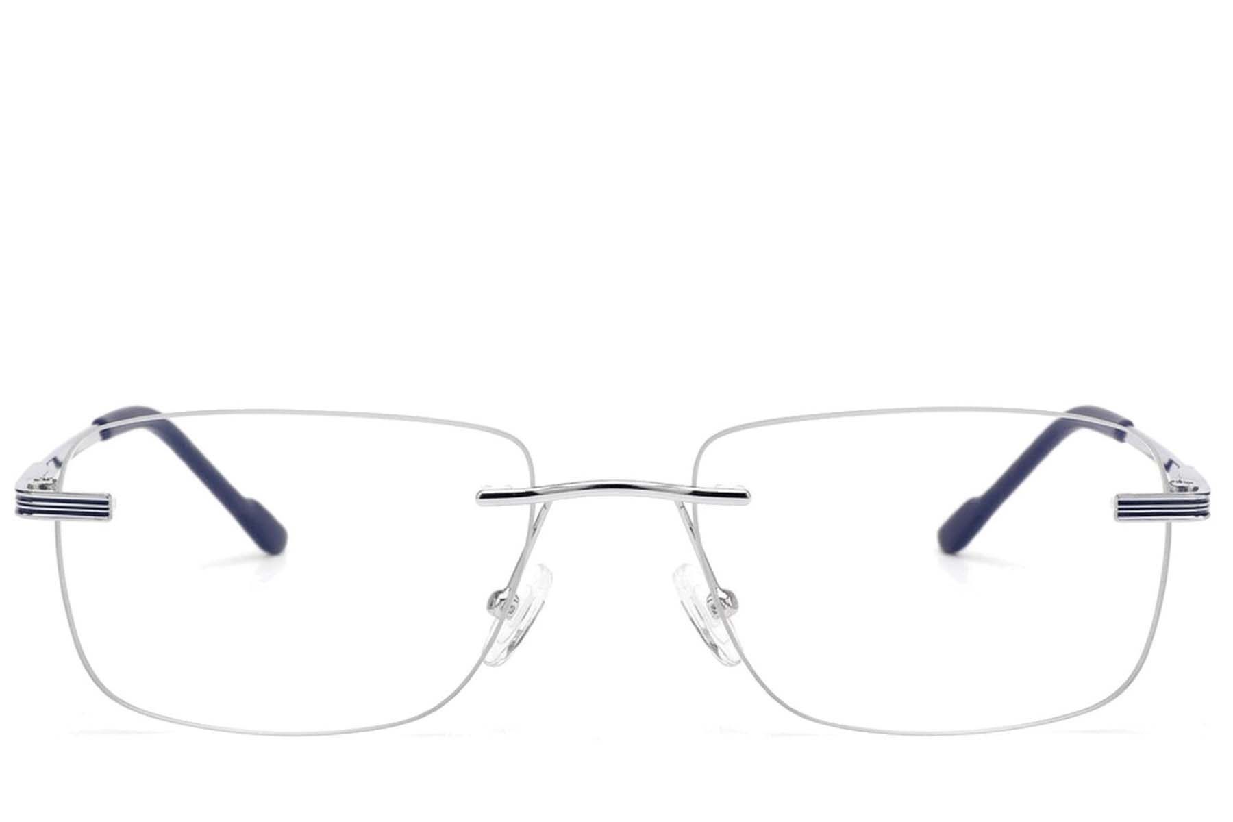 Gafas invisibles de metal plateado #BS2012-3445