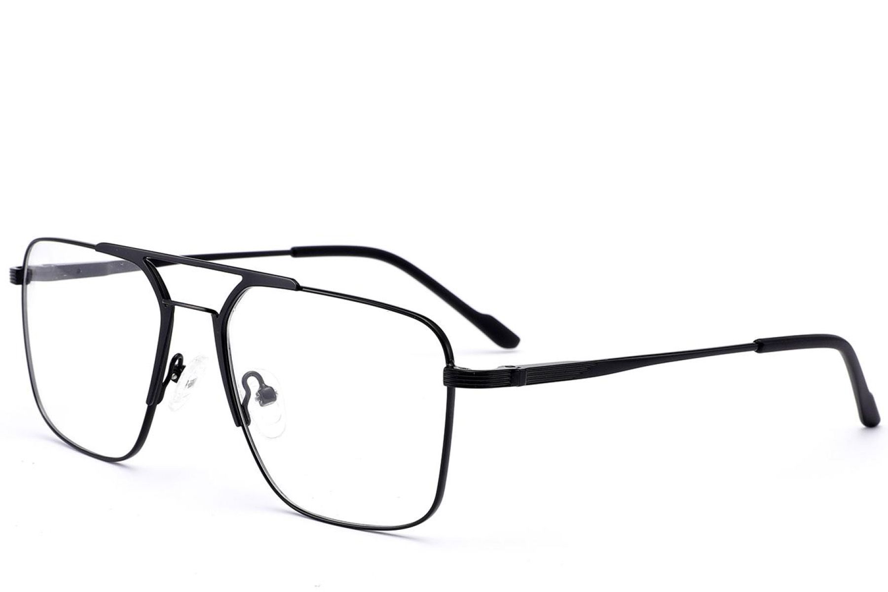 Gafas de aviador negras de metal #BS2012-3448