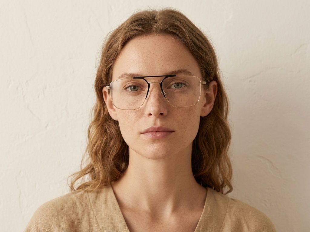 Lunettes aviateur en métal doré #BS2012-3449