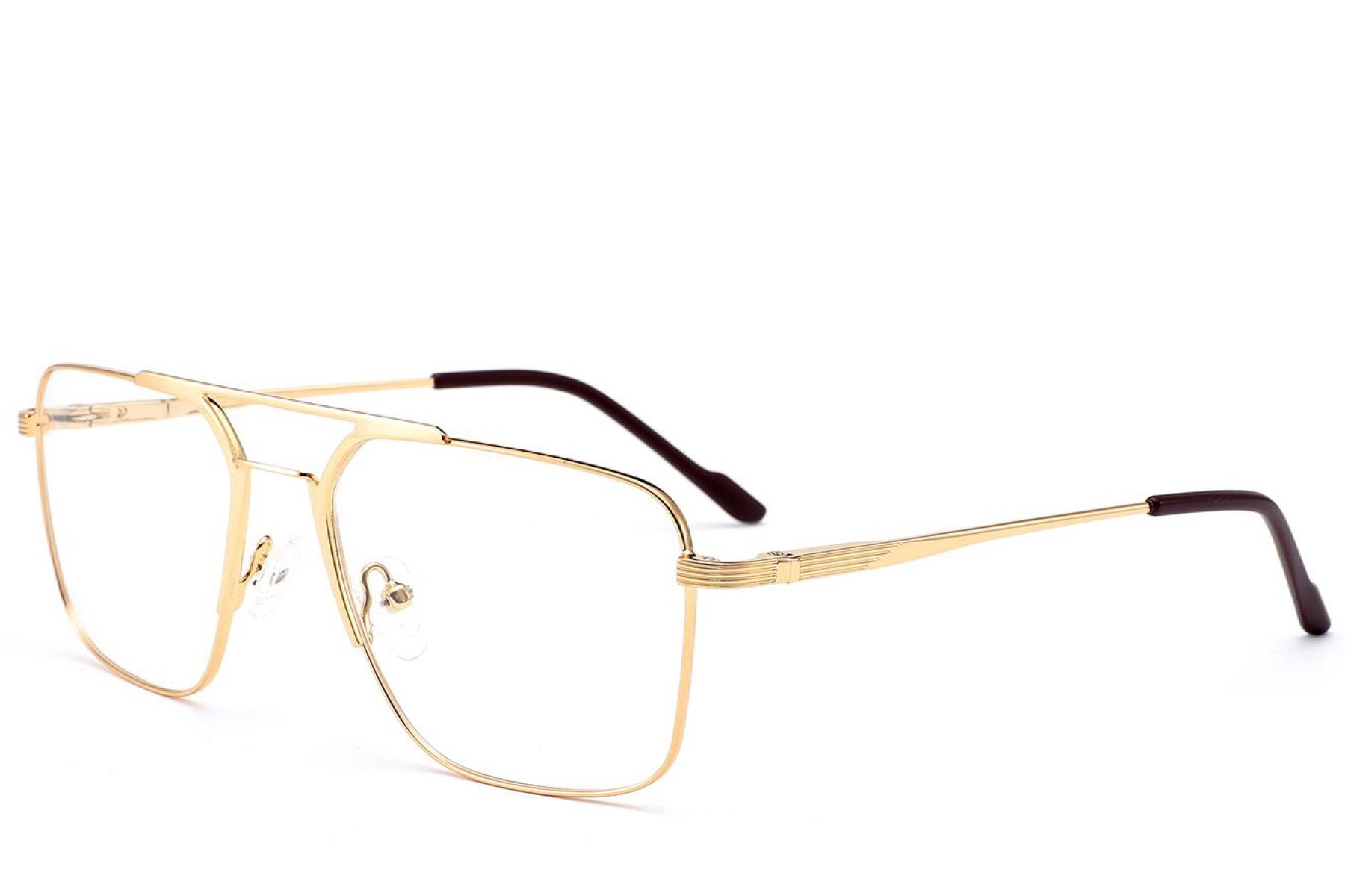 Aviator Golden Metal Glasses #BS2012-3452