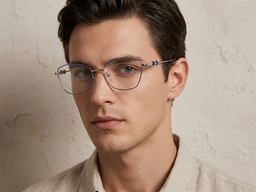 Butterfly Blue Metal Glasses #BS2012-3464