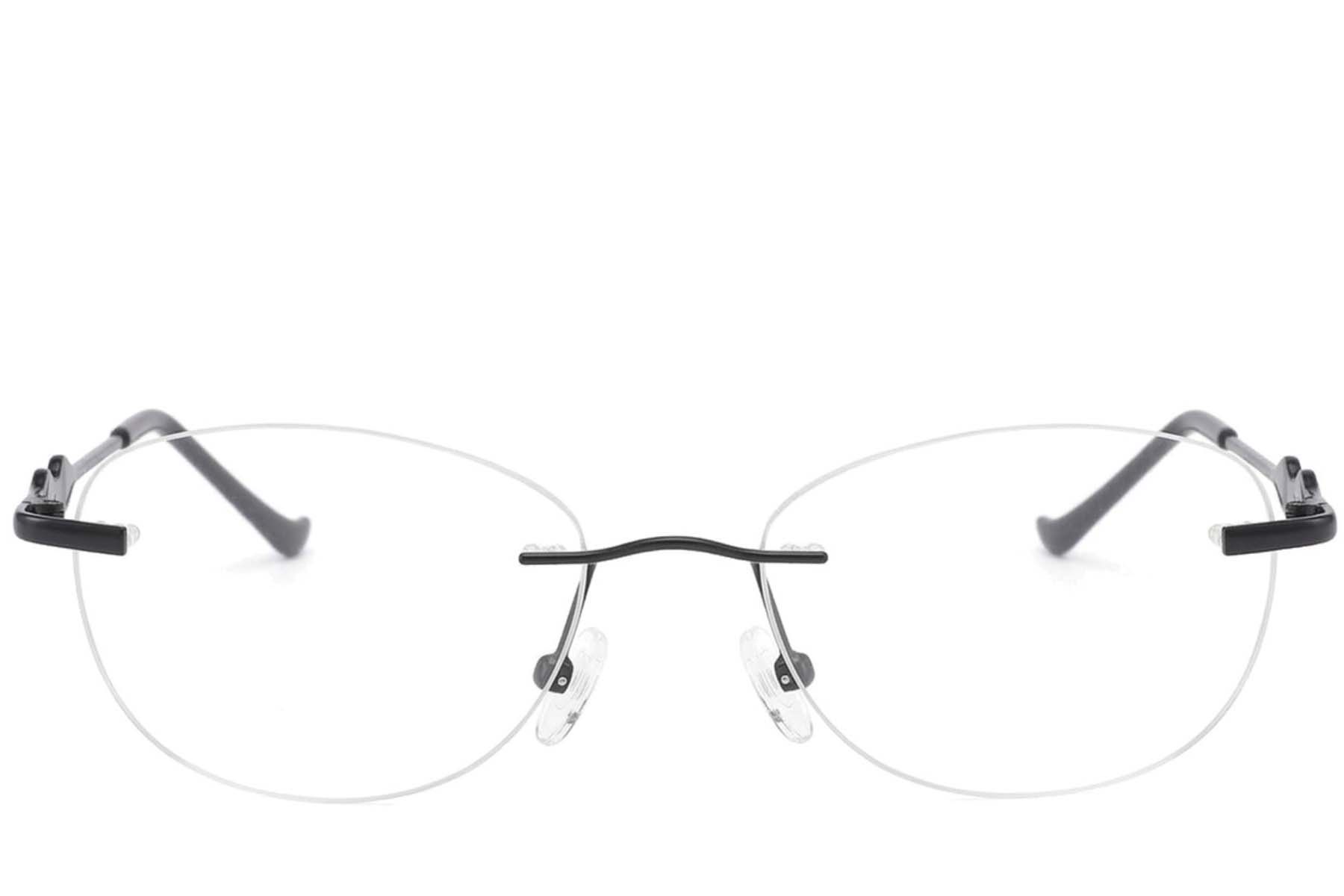 Gafas invisibles de metal negro #BS2012-3468