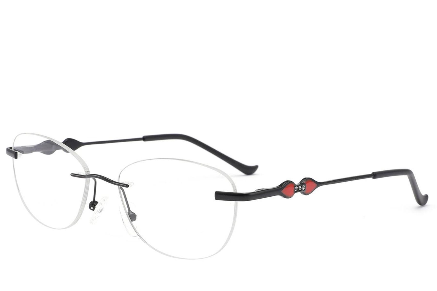 Invisible Black Metal Glasses #BS2012-3468