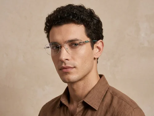 Lunettes invisibles en métal argenté #BS2012-3469