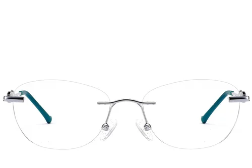Lunettes invisibles en métal argenté #BS2012-3469