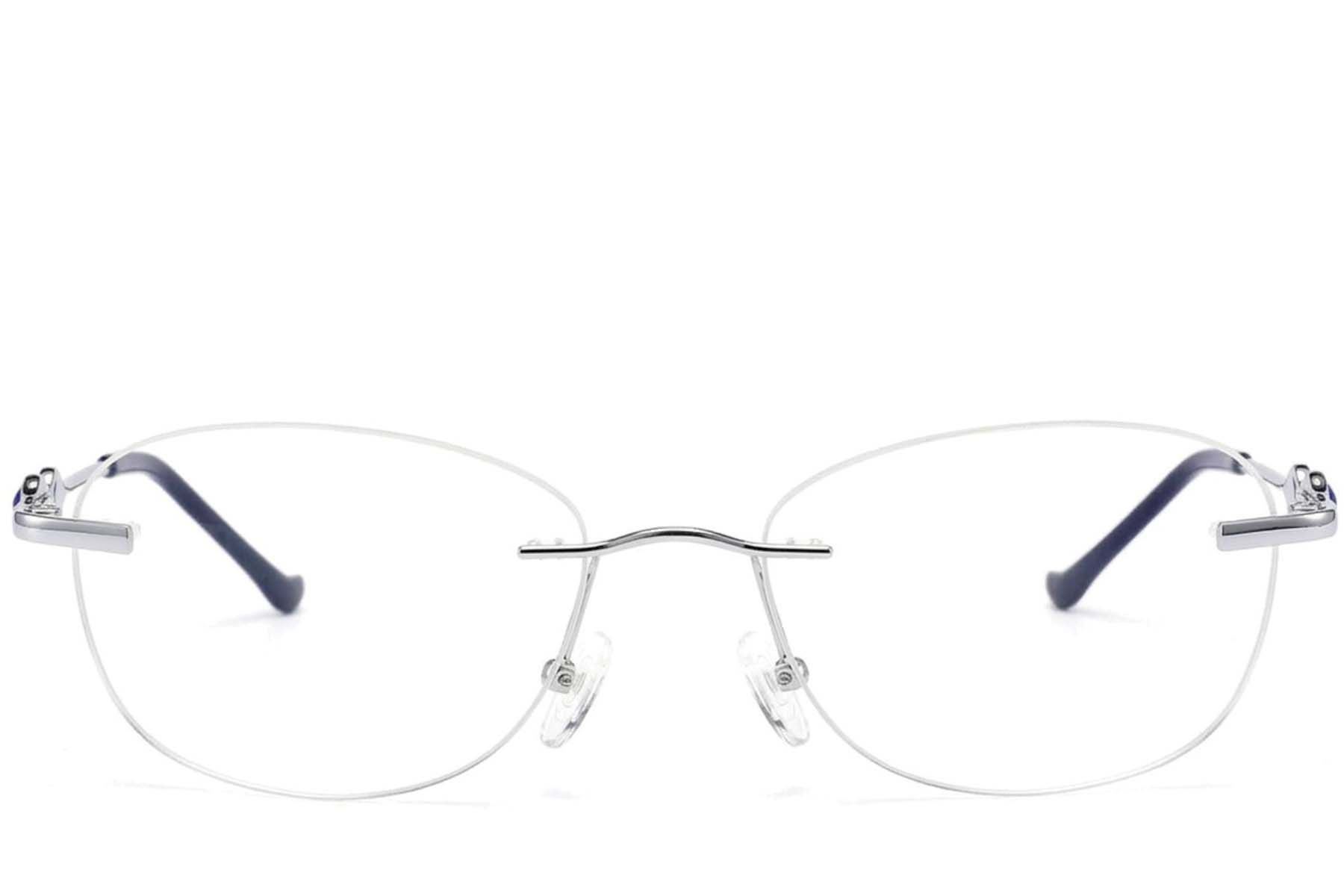 Gafas invisibles de metal plateado #BS2012-3470
