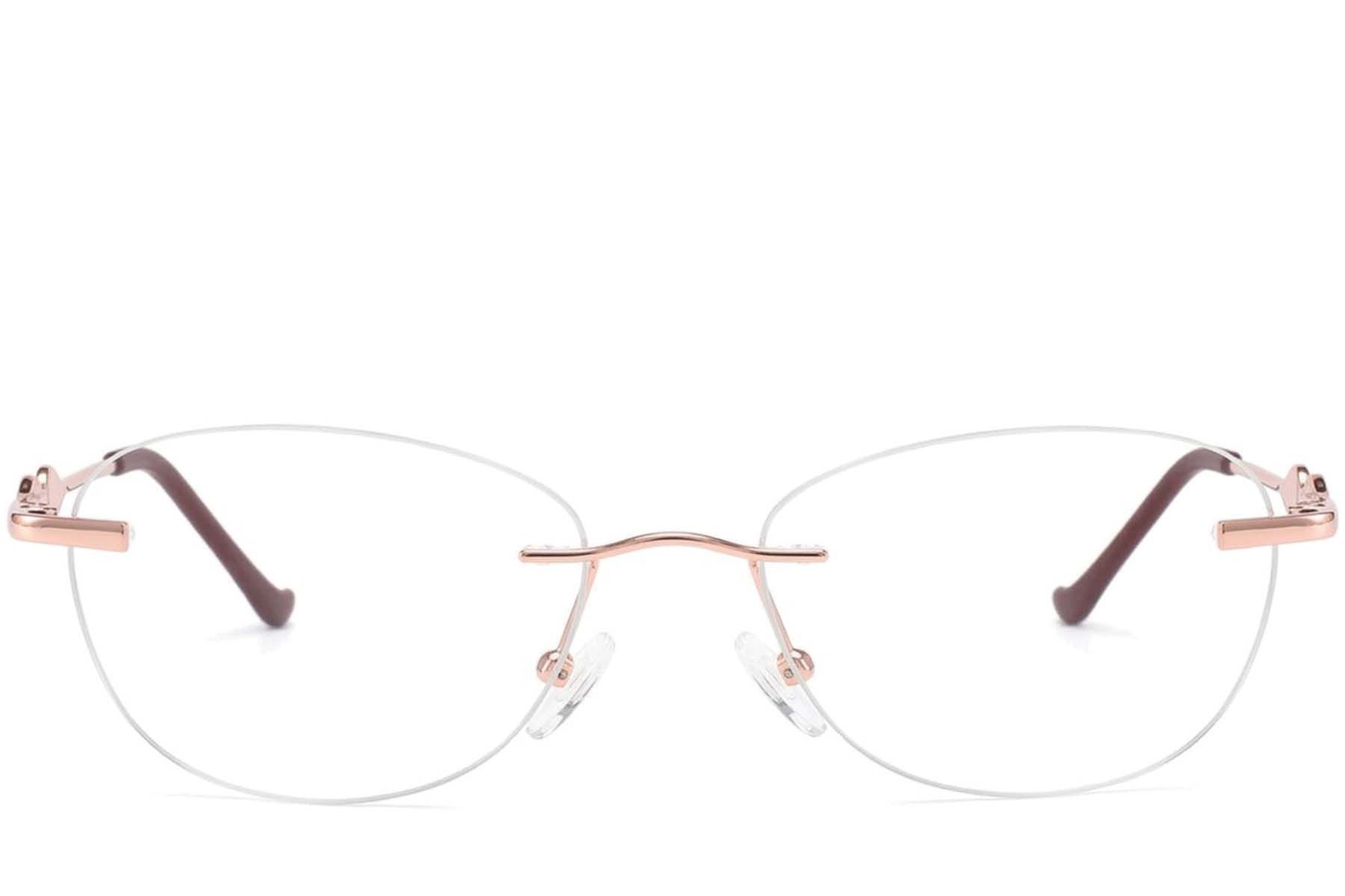 Gafas invisibles de metal rosa #BS2012-3471
