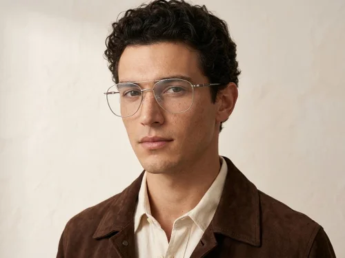Lunettes aviateur en métal argenté #BS2012-3474
