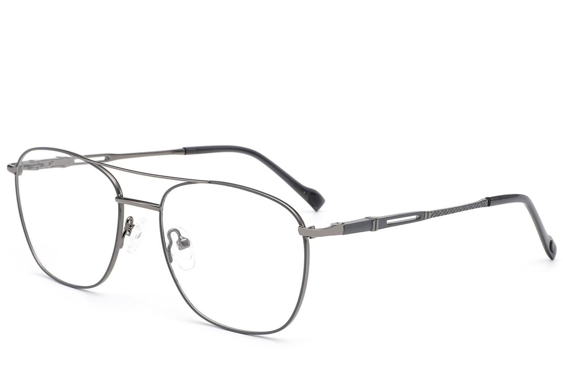 Aviator Grey Metal Glasses #BS2012-3476