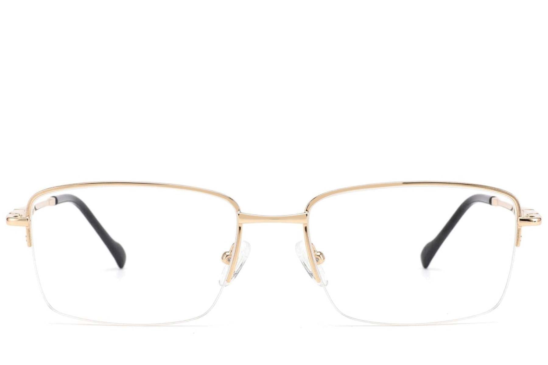 Gafas semi al aire de metal dorado #BS2012-3485