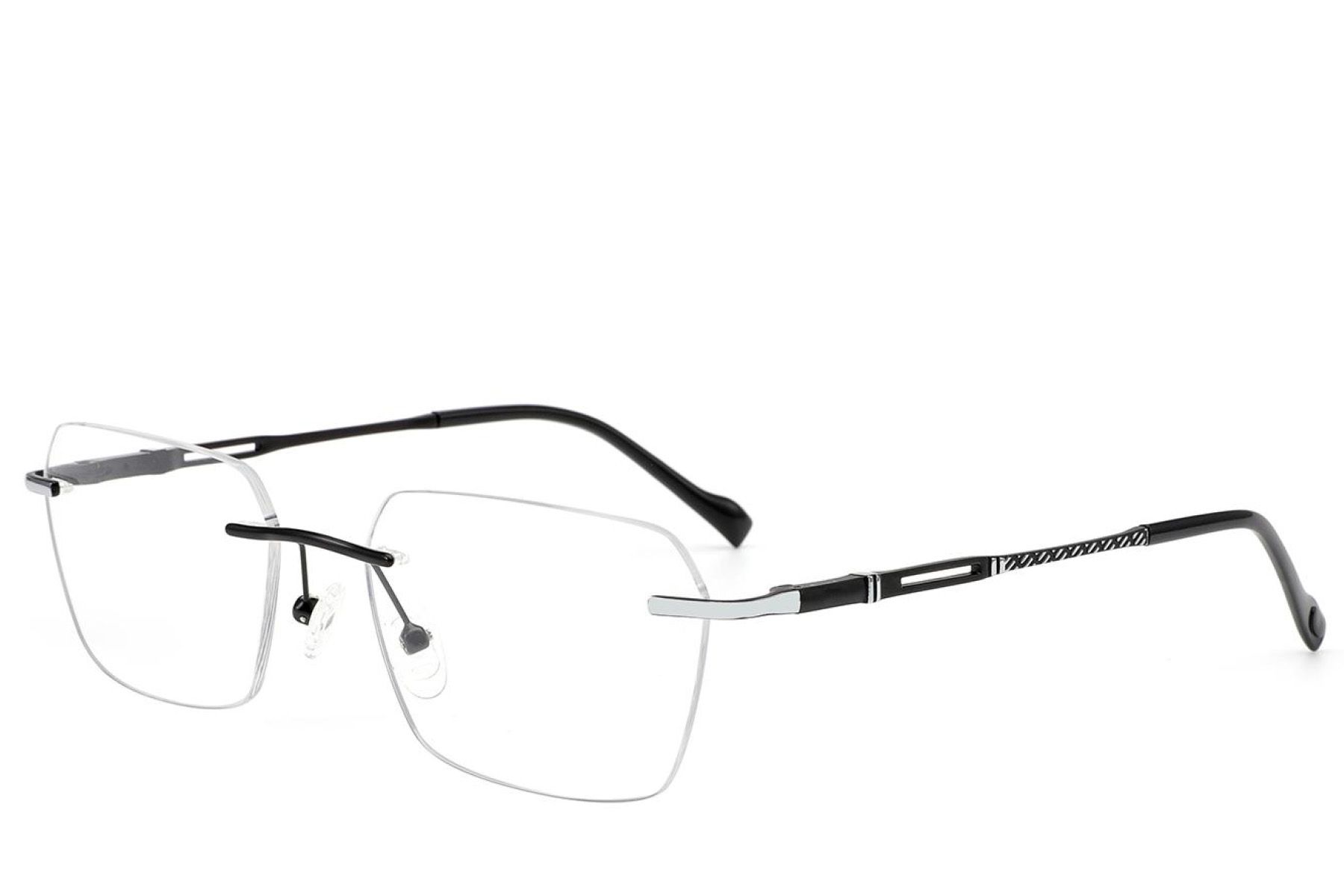 Unsichtbare schwarze Metallbrille #BS2012-3488