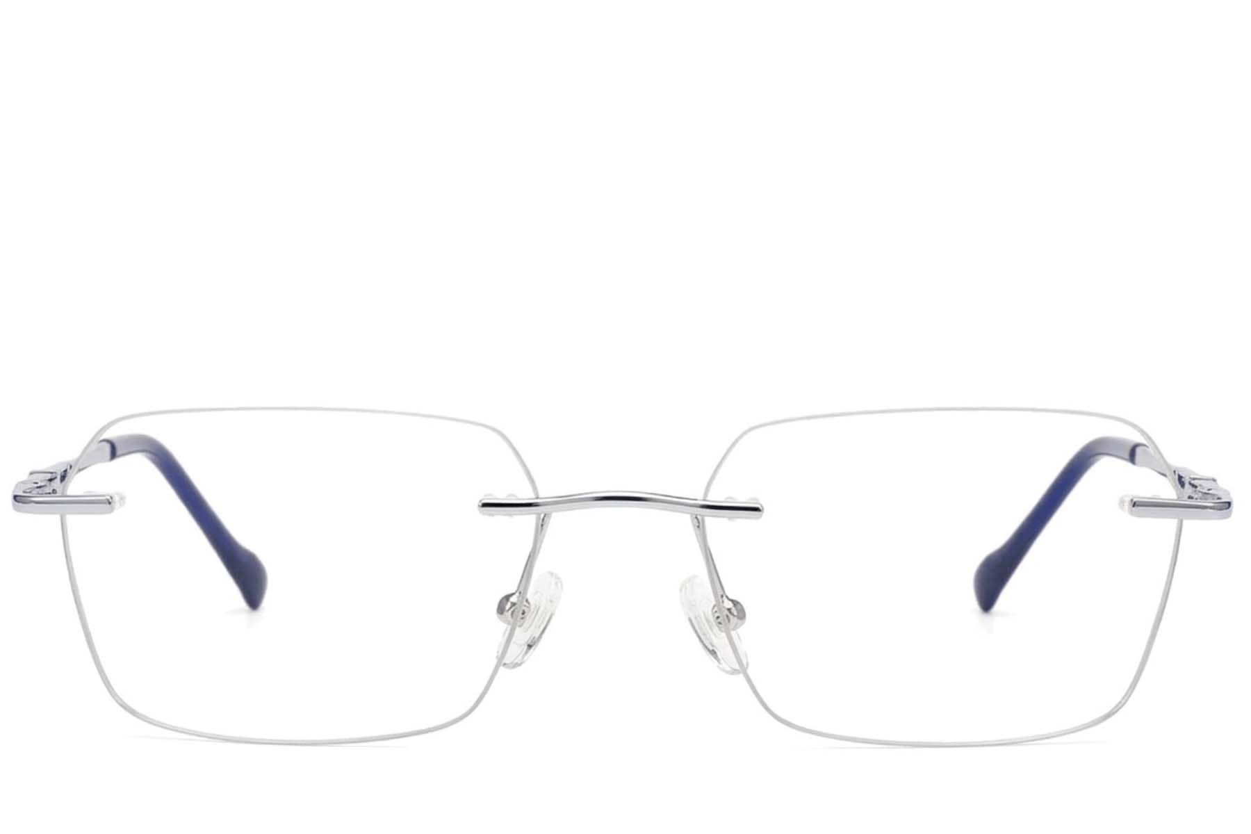 Gafas invisibles de metal plateado #BS2012-3490