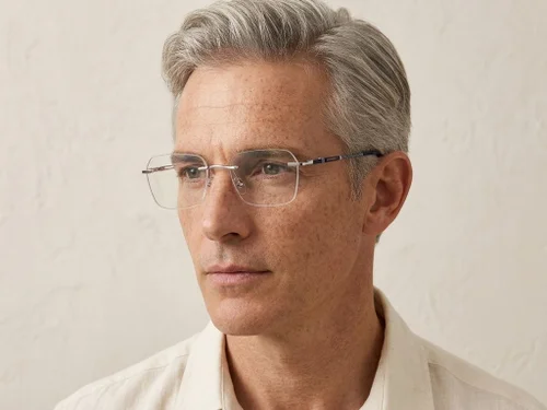 Lunettes invisibles en métal argenté #BS2012-3490