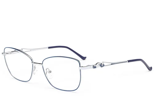 Lunettes papillon en métal bleu #BS2012-3498