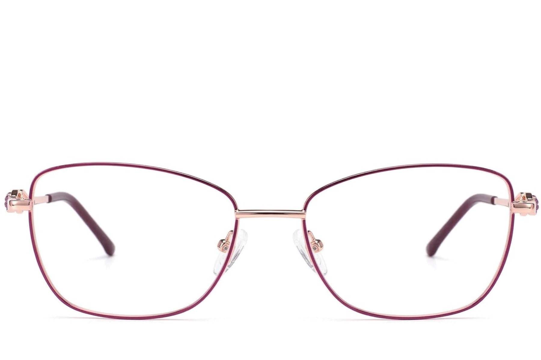 Gafas metálicas color púrpura con forma de mariposa #BS2012-3499