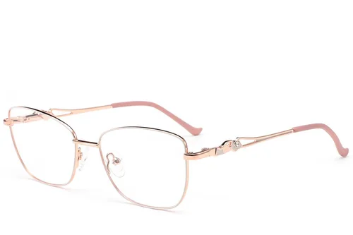 Lunettes papillon en métal blanc #BS2012-3500