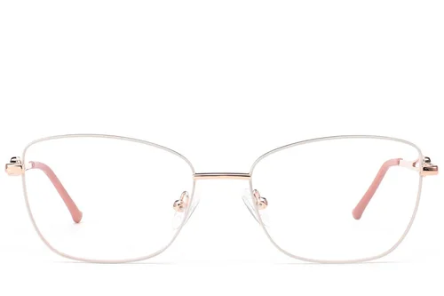 Lunettes papillon en métal blanc #BS2012-3500