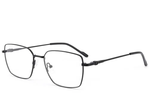 Lunettes rectangulaires en métal noir #BS2012-3508