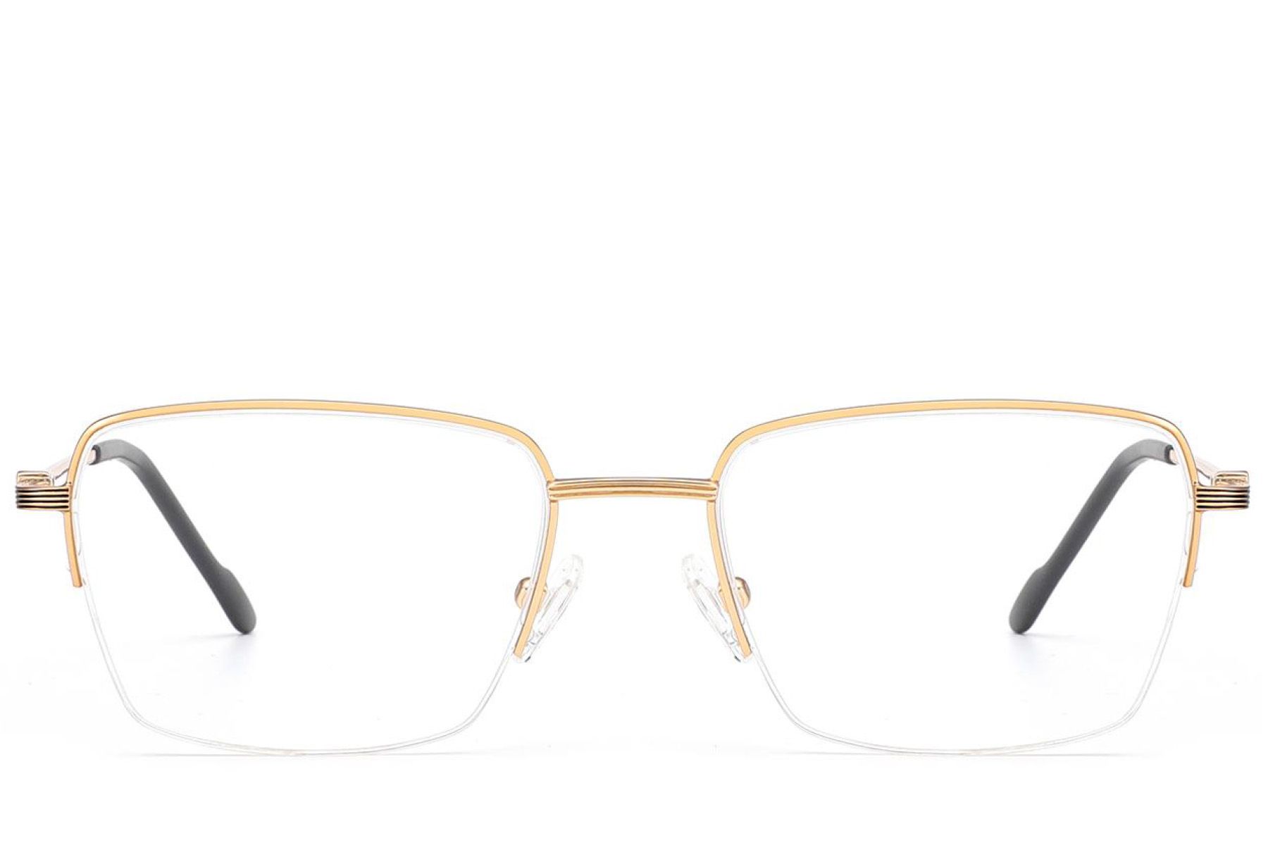 Gafas semi al aire de metal dorado #BS2012-3513