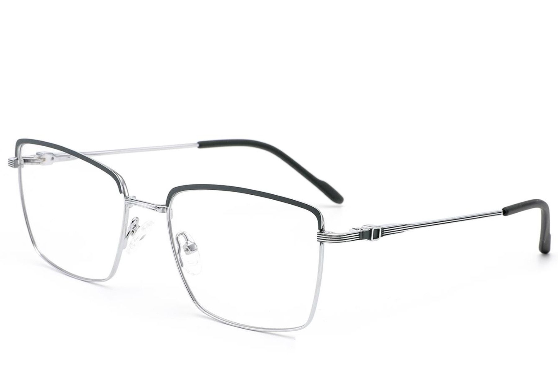 Rectangular Silver Metal Glasses #BS2012-3520