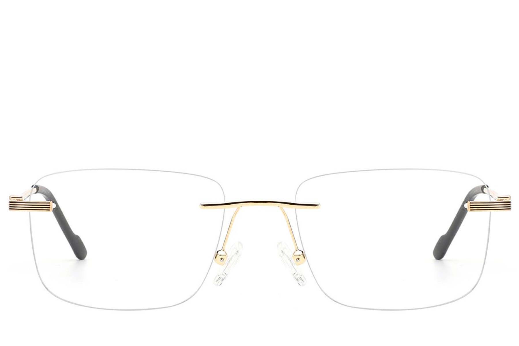 Gafas invisibles de metal dorado #BS2012-3525