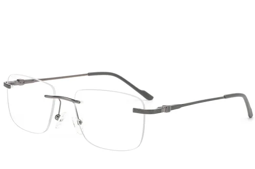 Lunettes invisibles en métal gris #BS2012-3527