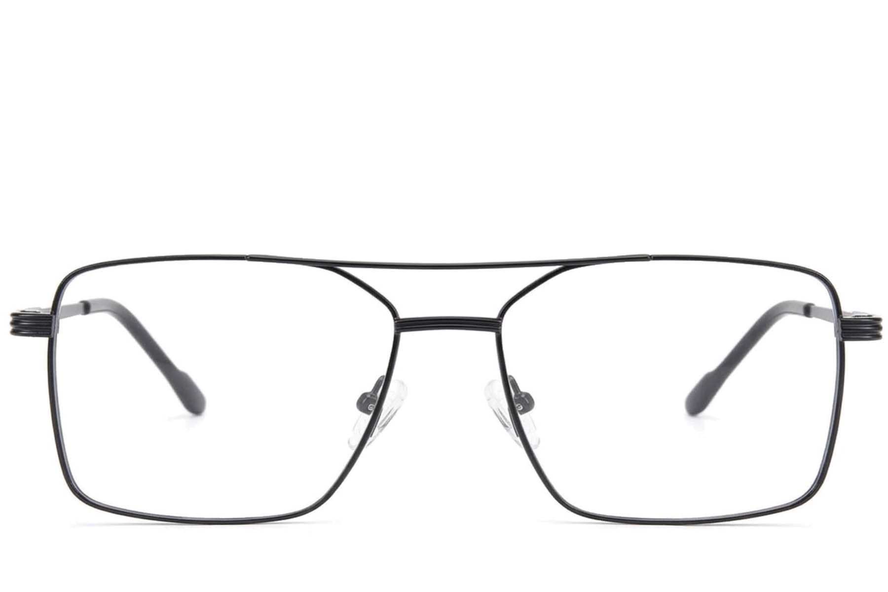 Gafas de aviador negras de metal #BS2012-3528