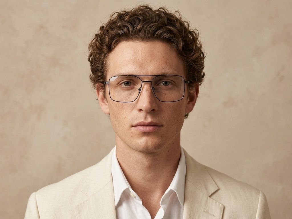 Aviator zwarte metalen bril #BS2012-3528