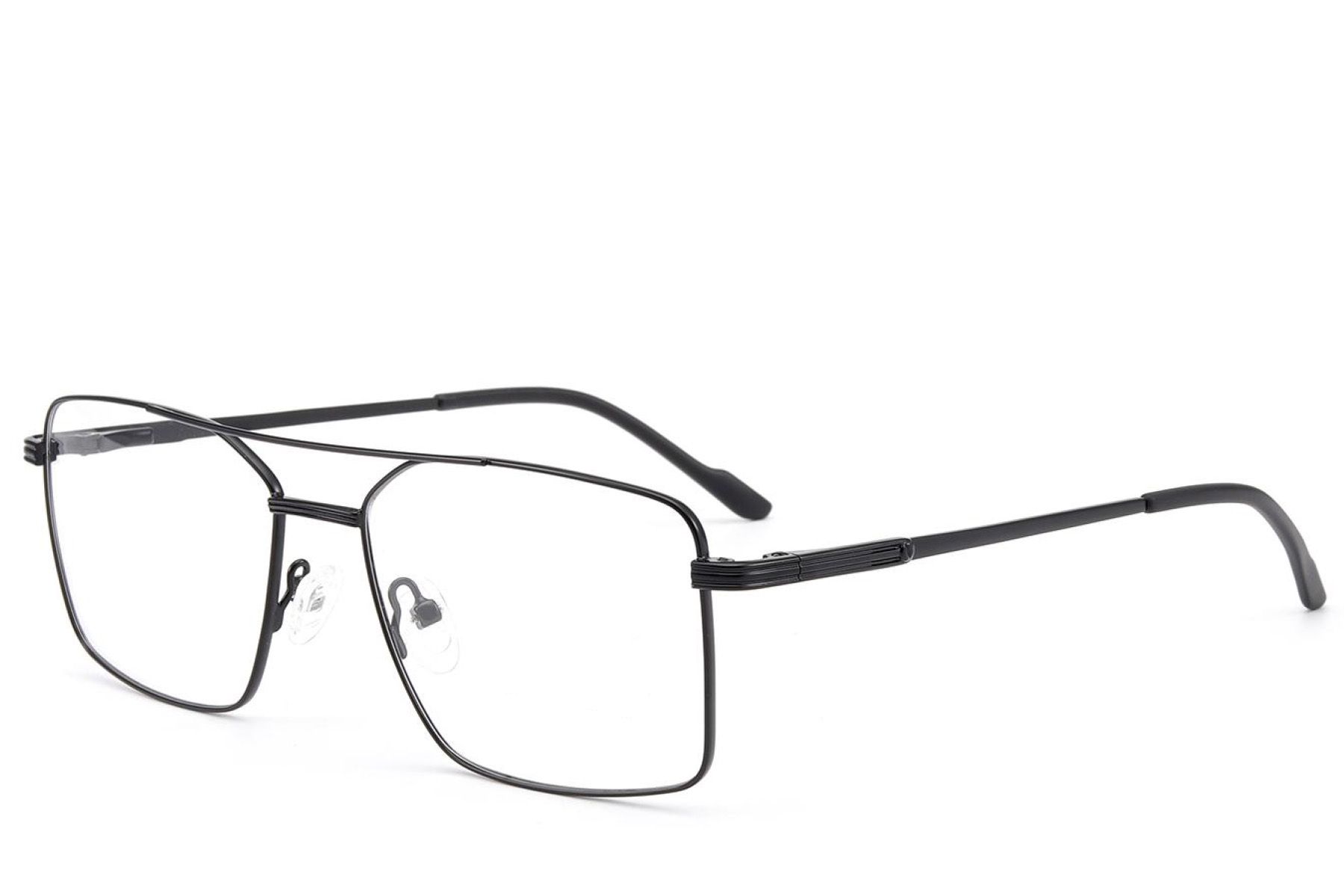 Gafas de aviador negras de metal #BS2012-3528