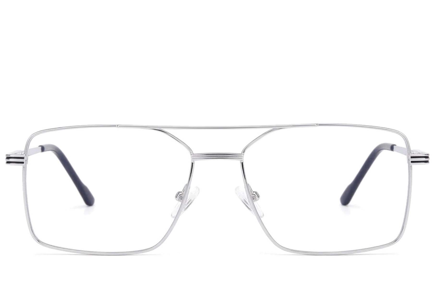 Gafas de aviador plateadas metalizadas #BS2012-3530