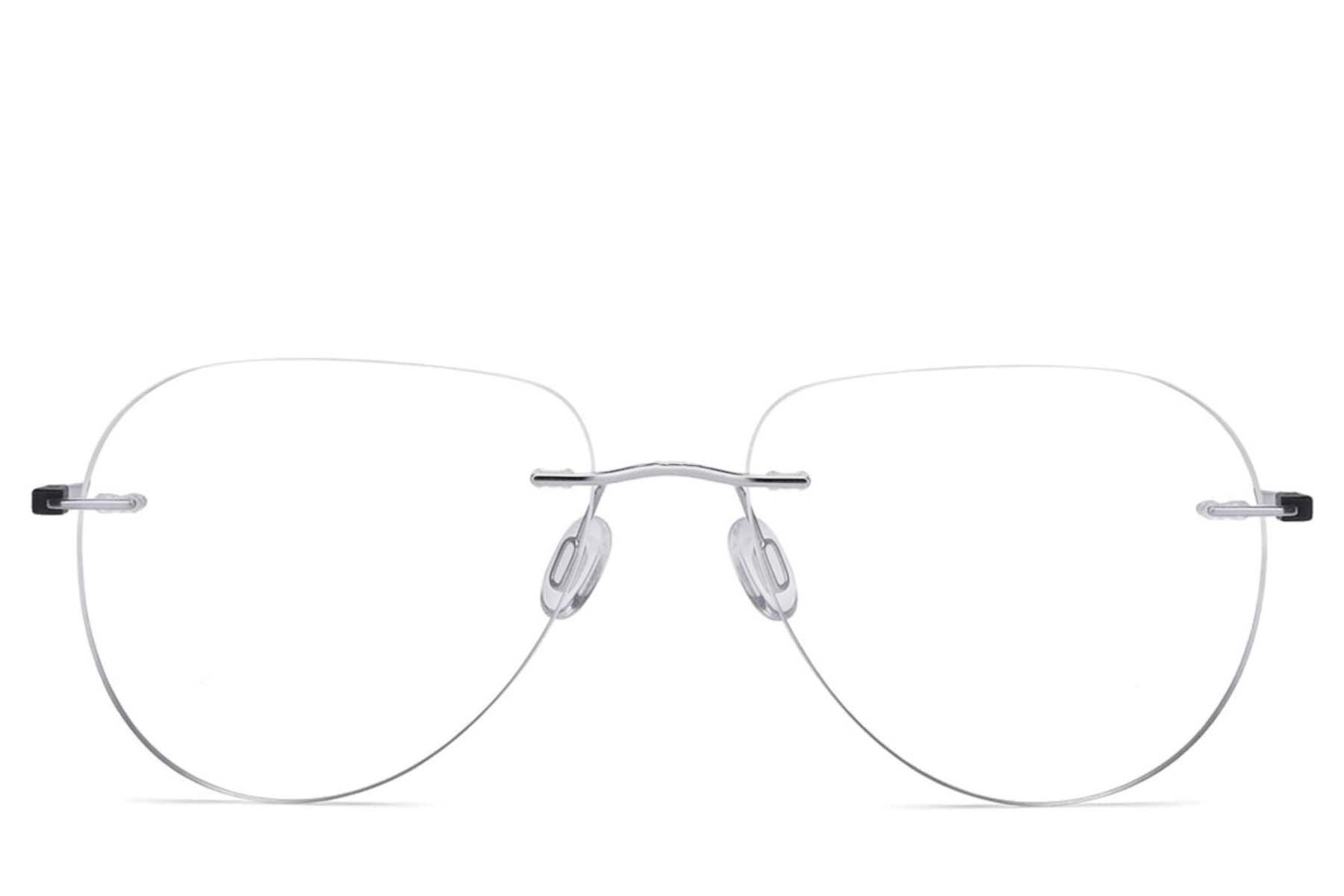 Gafas invisibles de metal plateado #BS2012-3535