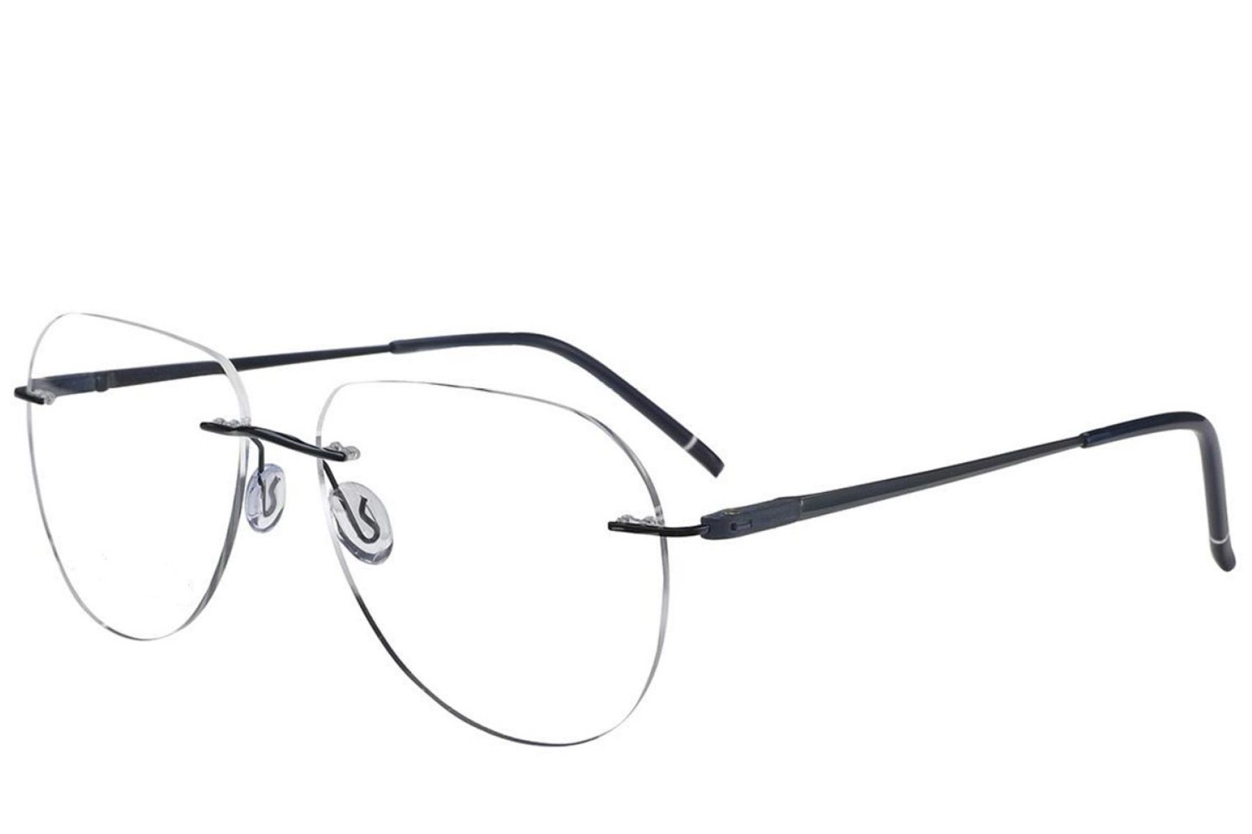 Invisible Blue Metal Glasses #BS2012-3538