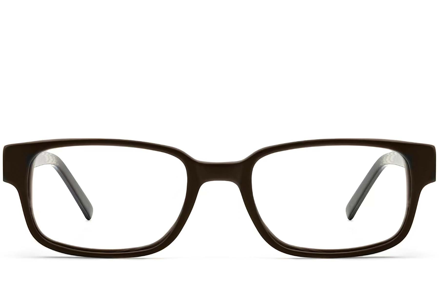 Rectangular Brown Acetate Glasses #BS2012-3540