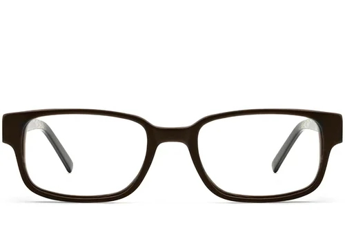 Lunettes rectangulaires en acétate brun #BS2012-3540