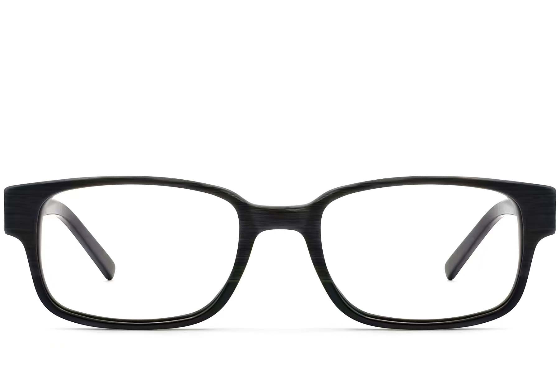 Rectangular Black Acetate Glasses #BS2012-3541