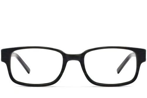 Lunettes rectangulaires en acétate noir #BS2012-3541