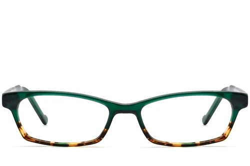 Verres ovales en acétate vert #BS2012-3543