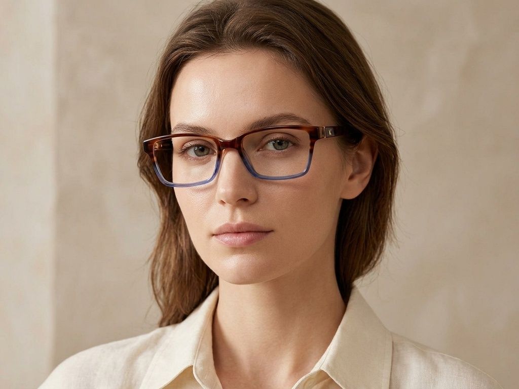 Rectangular Blue Acetate Glasses #BS2012-3544