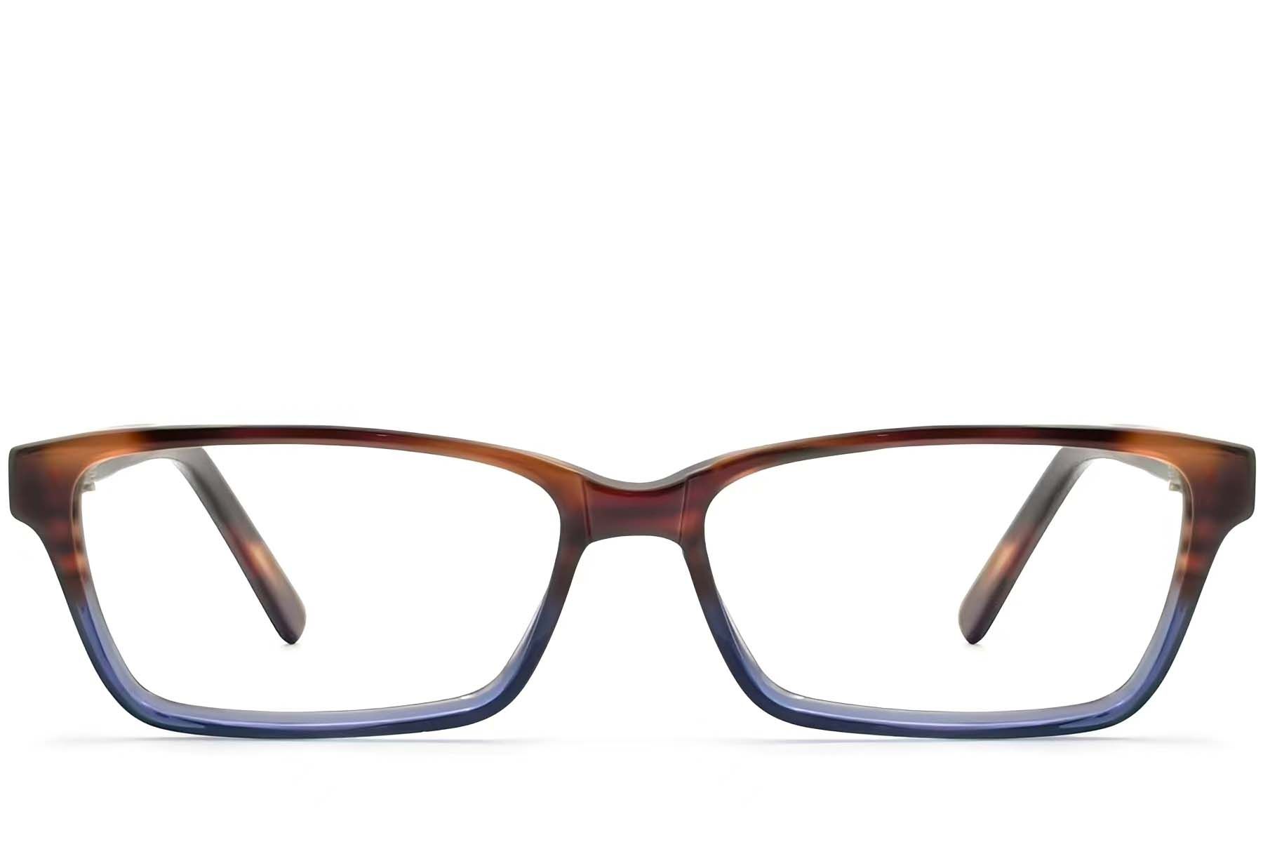 Rectangular Blue Acetate Glasses #BS2012-3544