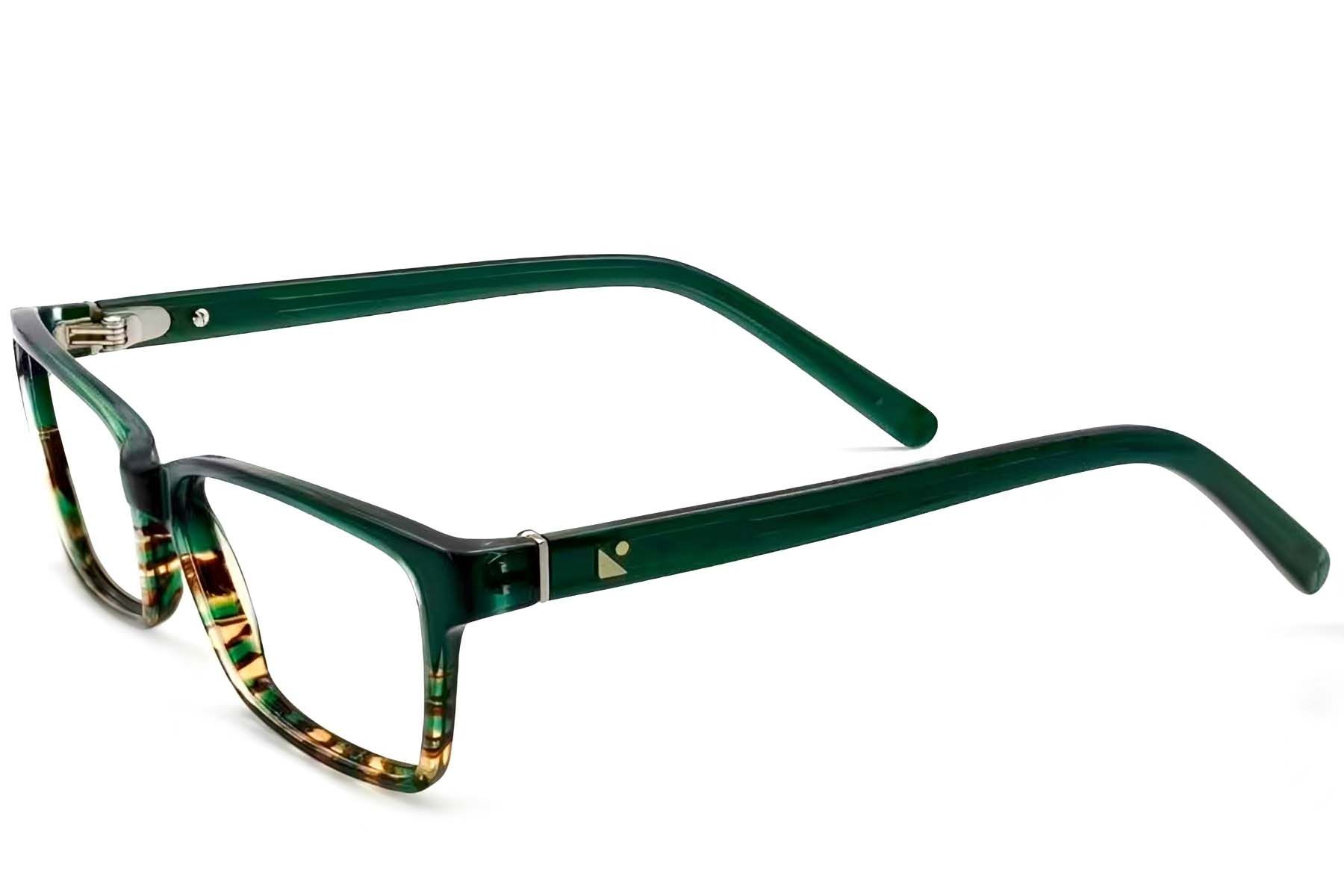Rectangular Green Acetate Glasses #BS2012-3545