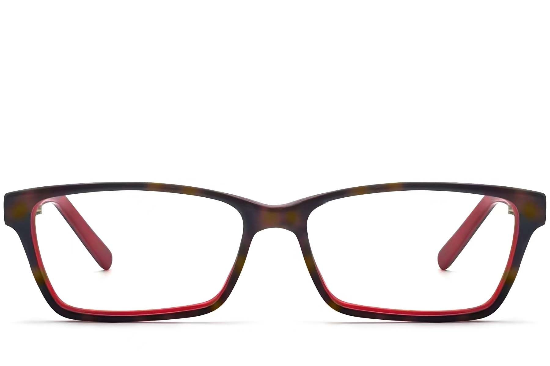 Bicchieri rettangolari in acetato rosso #BS2012-3546