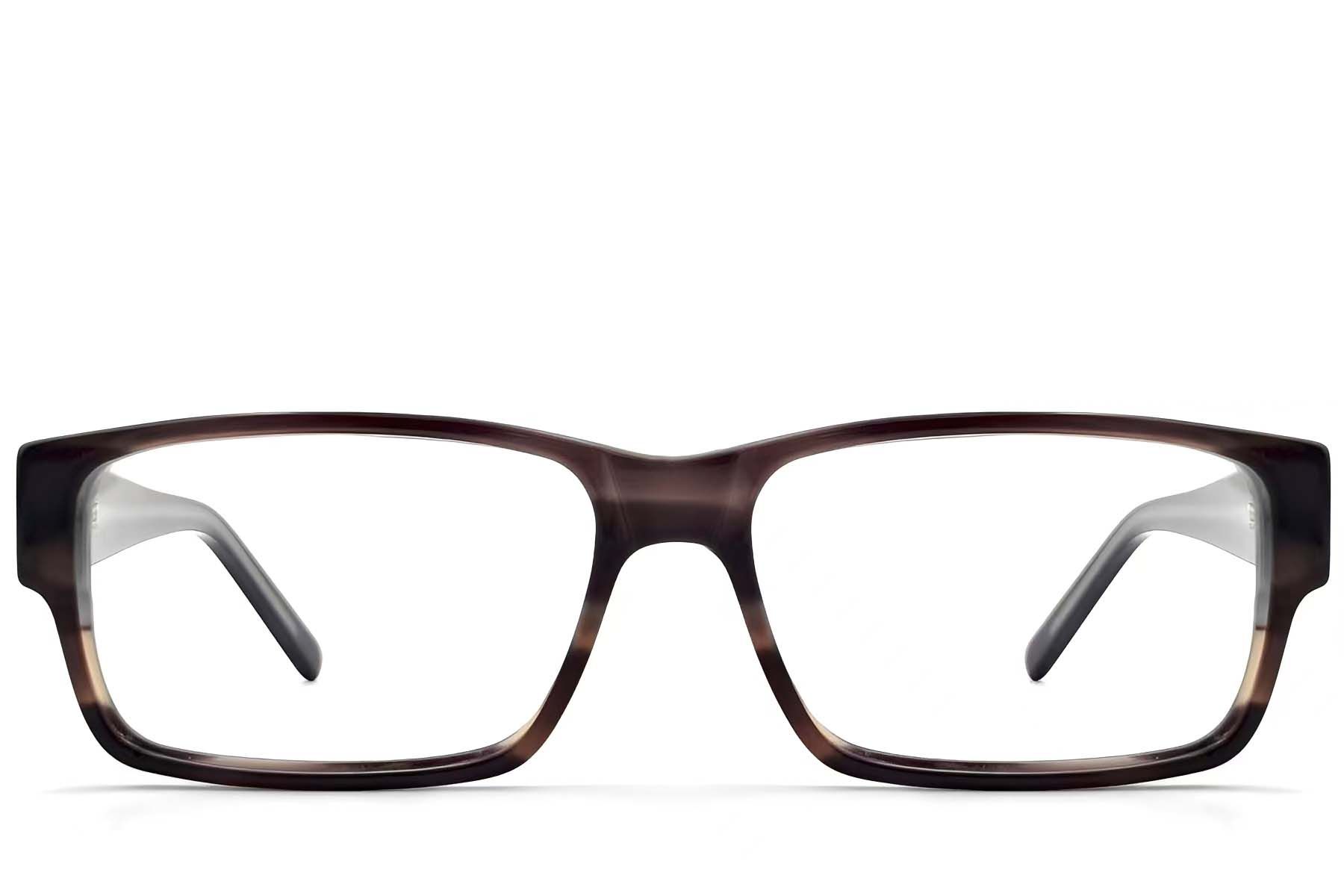 Rectangular Brown Acetate Glasses #BS2012-3552