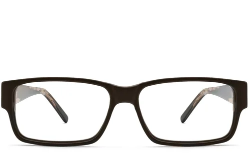Lunettes rectangulaires en acétate brun #BS2012-3553