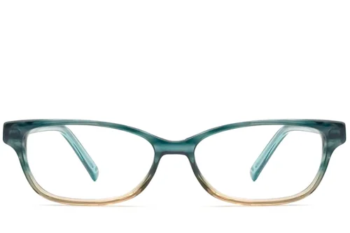 Lunettes ovales en acétate bleu #BS2012-3555
