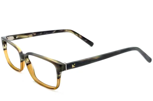 Verres rectangulaires en acétate jaune #BS2012-3556
