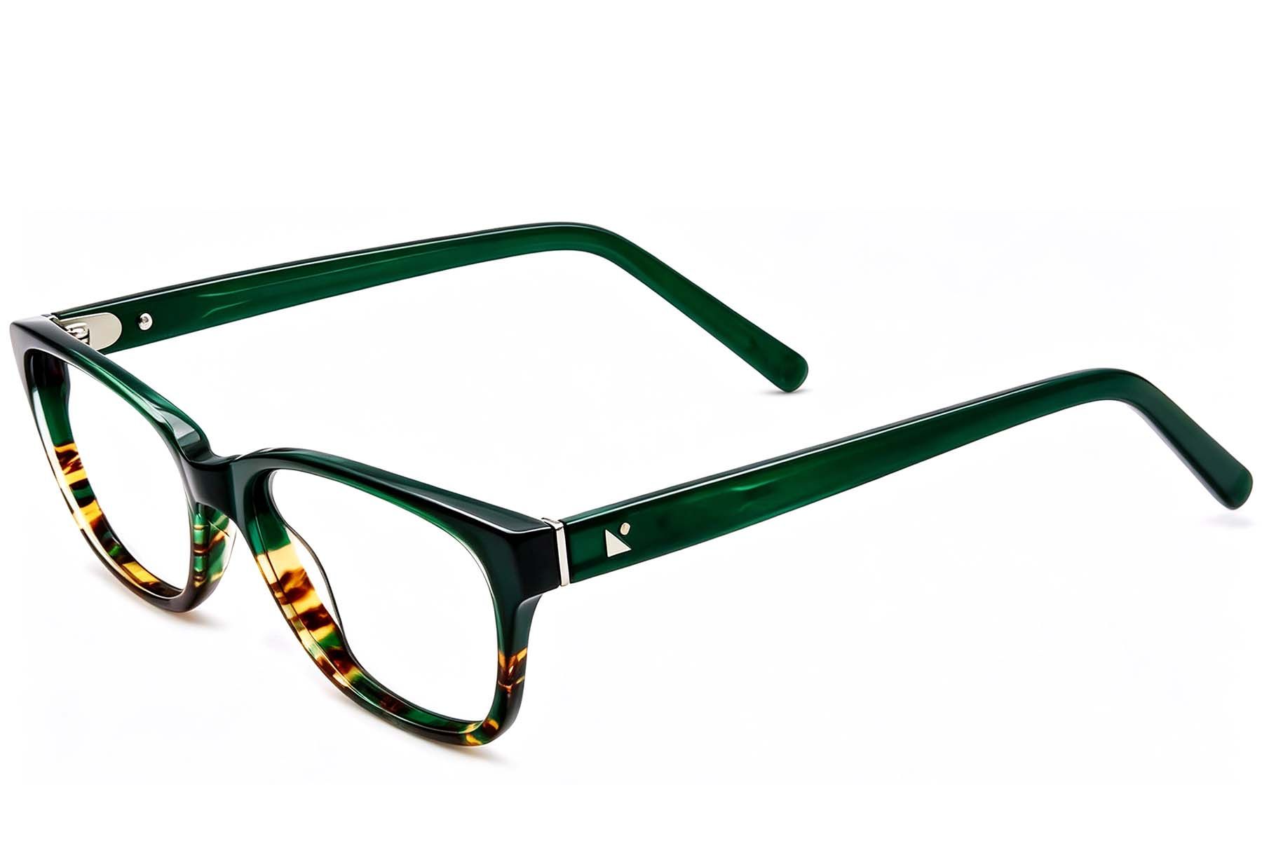 Oval Green Acetate Glasses #BS2012-3558
