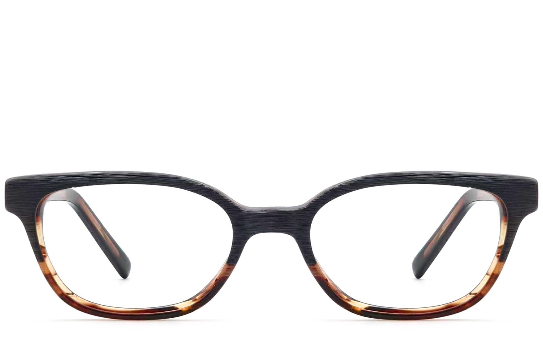 Rectangular Brown Acetate Glasses #BS2012-3560