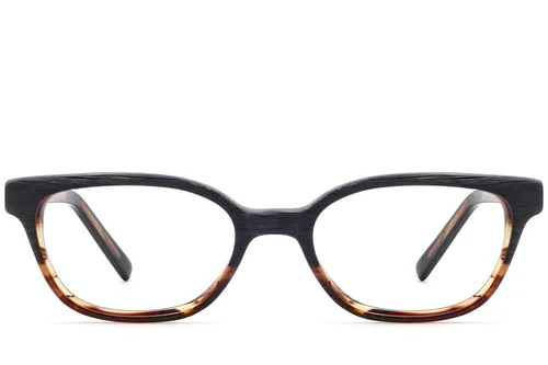 Lunettes rectangulaires en acétate brun #BS2012-3560