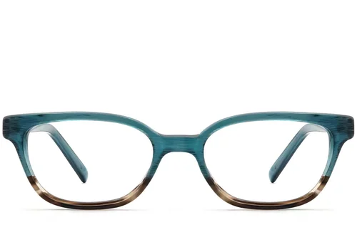 Lunettes rectangulaires en acétate bleu #BS2012-3562
