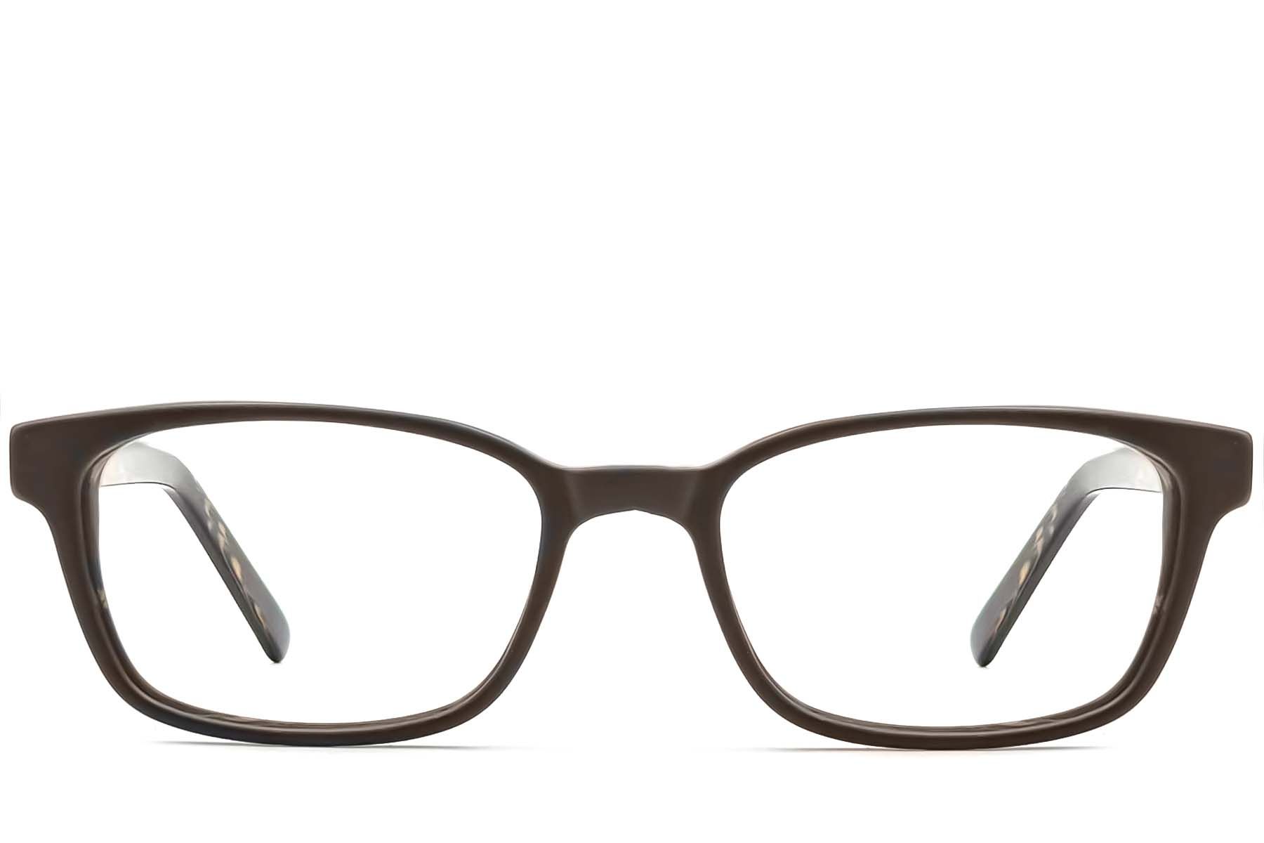 Rectangular Brown Acetate Glasses #BS2012-3565